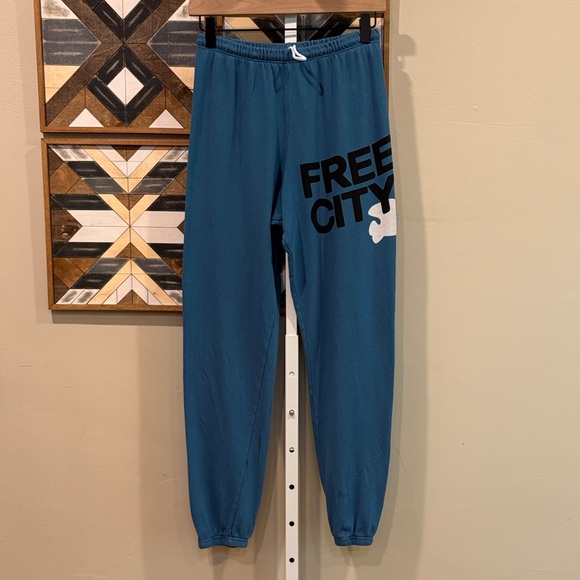 Freecity Blue Logo Bird Joggers Sweatpants XS - Picture 1 of 10